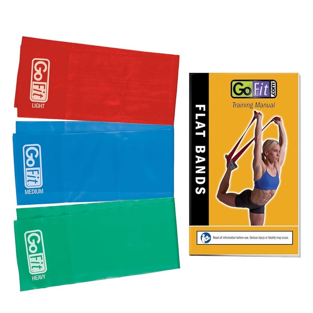 Go Fit 3 Flat Bands with Training Booklet